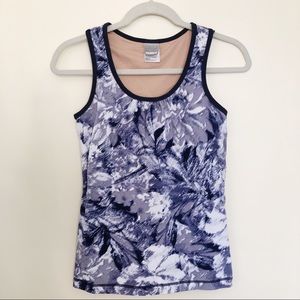 Rainbeau Floral Print Workout Tank Medium